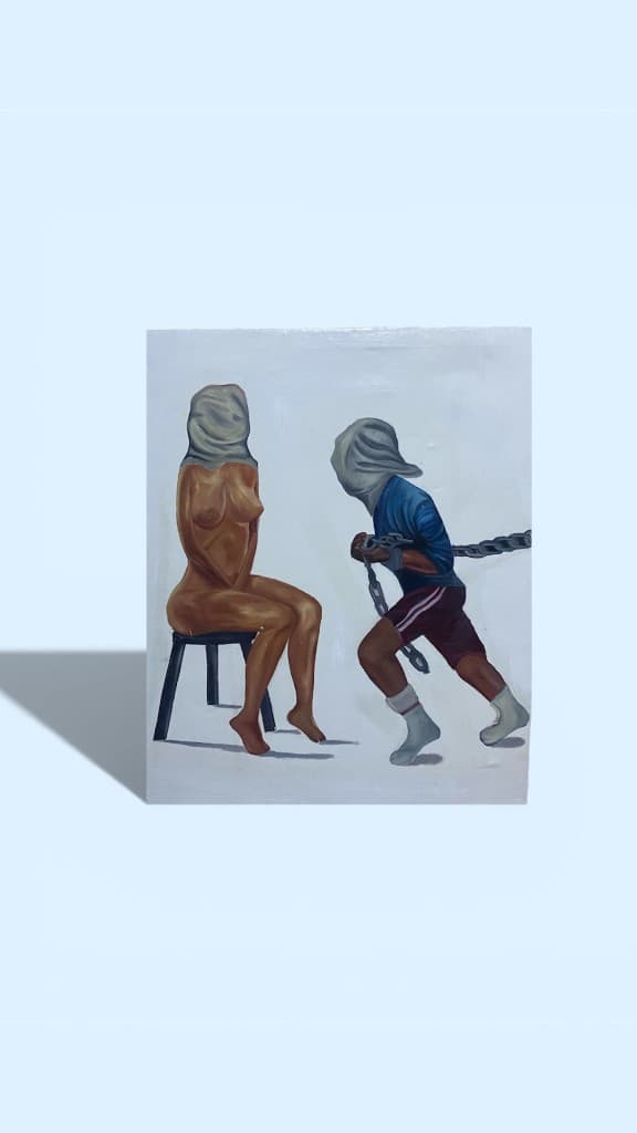 Esclaves du sexe : Ben Mbuyulu, painting, Mystery of the Veil